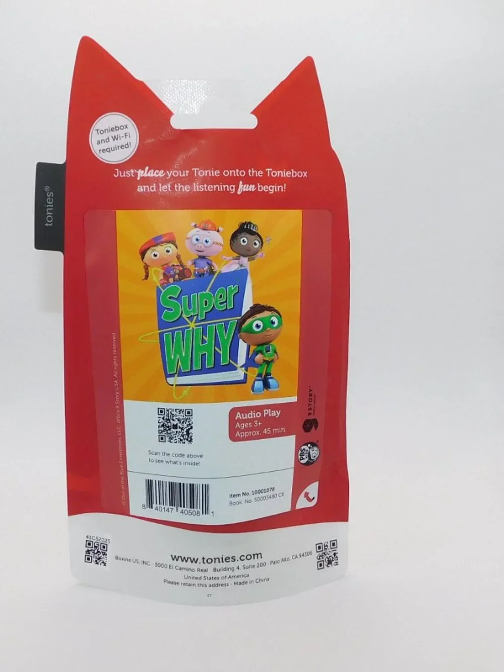 Tonies Super Why Audio Play Figurine Whyatt Wyatt Green PBS Kids NEW